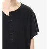 メンズTシャツメンズ半袖Tシャツ夏暗い不規則な丸い襟デザイン青年ファッショントレンドルーズ汎用性