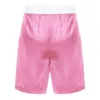 Heren shorts heren kleurblok satijnen stammen zijkanten split elastische tailleband boksen training fitness sport workout bokser