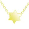 Choker Six-pointed Star Necklace For Women Men Stainless Steel Stars Pendant Rose Gold/Silver/Gold Color Chain Around The Neck