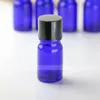 5ml Mini Empty Glass Dropper Bottles blue glass essential Oil Bottle With Glass pipe
