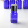 5ml Mini Lege Glazen Druppelflessen Blauw Glazen Fles Essentiële Olie Met Glazen Pijp