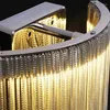 Vägglampor aluminiumkedja ledde sconce sovrum lyx vardagsrum inomhus belysning guld silver kreativ trappa lampa heminredning lyster