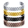 Pulseira de tendências de pulseira pulseira para casais de abertura de tendências jóias de ímã de grade magnética ajustável Jóias unissex