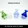 Accessoires pour fumer en verre Cyclone coloré Carb Cap Nouvelle boule à bulles tournante 25mm OD avec trou d'air Pour Quartz Banger Bowl