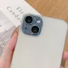 Защитная пленка для объектива камеры телефона с 3D бриллиантами для iPhone 15, 14, 13, 12 mini 11 pro max, блестящая крышка из титанового сплава, встроенное закаленное стекло