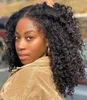 Neu auf den Markt gebrachte HD-Lace-Front-Perücke vom Typ 4, verworrenes Afro-Haar, gelocktes Babyhaar, frontales Echthaar, Wasserwellen-Perücken mit lockigen Kanten