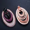 Boucles d'oreilles pendantes ERLUER Western Vintage marque goutte pour les femmes Zircon émail suspendus boucle d'oreille ethnique mariage boucles d'oreilles bijoux