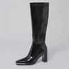 HBP Designer Boots Genuine Leather Women's High Sexy Black Heeled Knee Boot Female Fashion Long Party Shoes Ladies Autumn Brand 220815