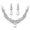 Other Jewelry Sets Luxury Sparkling Crystal Bridal Jewellery Sets Wedding Cubic Zircon Earring Necklace Set African Jewelry Dress Ac Dhgow