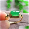 Cluster-Ringe, Cluster-Ringe, modisches Design, grüne künstliche Jade, Öffnung verstellbar, für Frauen, chinesischer Stil, Vintage, leichter Luxus, Cha Dh3Oz