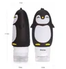 120pcs/lote 90ml Penguin Penmone Viagem de silicone Pressione Pressione para o shampoo de lo￧￣o