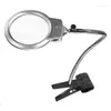 Table Lamps Free Ship Wholesale LED Magnifier Flexiable Soft Rod Desk Lamp Magnifying Glass Loupe Clamp 5X Clip Fix