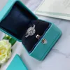 LUXURYS Projektanci mody dzwonią w Diamond Pierścień Klasyczny wszechstronny prezent dla mężczyzn i kobiet Sterling Srebrny Simple Style6957678