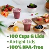 Copos descartáveis canudos 100 pçs conjunto 450 ml de plástico com tampas de cúpula para bebida gelada café chá smoothies refrigerantes água festa talheres 221101