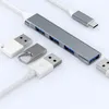 4 portar USB Hub 3.0 Extender Type C till USB Splitter f￶r b￤rbara datortillbeh￶r OTG Multidock Station f￶r MacBook 13 Pro Air PC