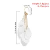 Backs Earrings Boho Statement Long Tassel Dangles Red White Feather Charm Clip On Earring Ear Cuff Tassels For Women Jewelry