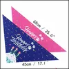 Autres fournitures pour chiens Chien Anniversaire Garçon Fille Bandana Pet Happy Party Fournitures Triangle Bavoirs Écharpe Accessoires Pour Doggy Grande Goutte Deliv Dhhht