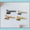 Kolye Kolyeleri 10 PCS TINY CZ Crystal Ax Charm Zircon Taş Mikro Pave Kolye Takı Bulundu DIY Kolye Yapımı PD745 DROP DEL DHWDN