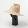 Berets 01901-HH7252-Jun Sommer Natursch￤tze Grashandgefertigter Fedoras Cap M￤nner Frauen Urlaub Freizeit Panama Hut