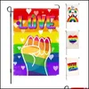 Banner flaggor 30x45 cm Rainbow Flags Holiday Banners LGBT Gay Garden Decorations Pride Drop Delivery 2021 Hem Festive Party Supplies DHRR7