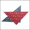 Other Dog Supplies Christmas Dog Bandana Snowman Pets Scarf Triangle Bibs Holiday Accessories Pet Bandanas For Small Medium Large Do Dhkce