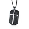 Pendant Necklaces 2022 Fashion Stainless Steel Cross Scripture And Black Color Europe America Necklace For Men's Accessories