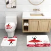 Toiletzitters Covers Valentijnsdag Girl Digitale print Home Decor Badkamer Cover Sets Waterdichte douchegordijn Matten Tapijt Tapijten Pakken