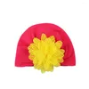 Cappelli Beanie Soft Knot Flower Hat Bohemia Style Chiffon Baby Primavera Autunno Inverno Caps Bambini Accessori elastici