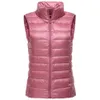 23LUXURYBRAND KOBIETA BEZPIECZEŃSTWA Kobiety Ultra Light Down Kamizelki Slim Jacket Girl Gilet Plus Lekkie WindProof ciepła kamizelka