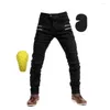 Motorcycle Apparel Khaki Pants Black Men Moto Jeans Zipper Protective Gear Blue Motorbike Trousers Motocross Pant 2023