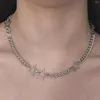 Choker Y2K Hollow Star Halsband f￶r Egirl Women Korean Fashion Punk Titanium Steel Chain Minimalistiska smycken Gifttillbeh￶r