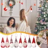 Dekoracje świąteczne szczęśliwe rok urocze ozdoby upuszczone prezent świąteczny Święty Święty Święto Snowman Tree Toy Lalk Hang for Home Wiselant