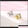 Oreille manchette bijoux livraison directe 2021 mode Punk Style Skl main colonne vertébrale poignets pince en or pour les femmes pas de Piercing boucles d'oreilles Ottrb