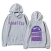 Men's Hoodies Oversized Fashion Men Women Casual Sweatshirts Harajuku Loose Tops Purple Texture Print Hoodie