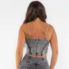 Shascullfites New Original Shaping Effect Shapers for Women Denim Look Tops with Zippers One Size Fit All Shapewear