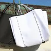 Kvällspåsar Luxury Diving Tyg Neoprene Breattable Shoulder Handbag Fashion Casual Tote Bag Top-handle258g