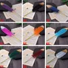 Gradient Color Feather Ballpoint Pen Student Writing Retro Feathers Ballpoints Pen School Supplies Office Signature Pens BH7830 TQQ