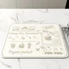 Tapetes de secagem de pratos absorventes para contador de cozinha diatomita absorvente a almofada de drenagem da barra de caf￩