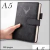Notepads Notepads A4 Notebook Trathick Thickened Notepad Business Soft Leather Work Meeting Record Book Office Diary Sketchbook Stud Dhl1U