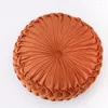 Oreiller Round Pumpkin Seat Canapa Taist Back Multifonctionnel Hollandais Velvet Hellet Roue de mousse Mémoire pour la maison