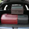 Car Organizer Collapsible Storage Box Crocodile Grain Leather For Trunk Auto Tidying Bag WatertightCarCar