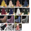 Femmes de luxe Vintage plissé Midi Longue Jupe femme coréenne décontracté taille haute une ligne en mousseline de soie maille jupes Jupe Faldas 18 couleurs