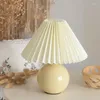 Tafellampen geplooide lamp Chinese en Koreaanse stijl vouwlampenkap Warm slaapkamer bed roze beige multi-kleuren optioneel