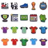 Breloques en forme de croco pour chaussures, décoration I Love Football, Bracelet de joueur de Football, chemise d'équipe de Sport, accessoires colorés en PVC