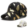 Ball Caps 2022 Summer Feather Pattern Cap Adjustable Dome Black Outdoor Sports Sun Hat Men Women Trendy Hip-hop Baseball