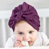 Cappelli Toddler Girls Copricapo Turbante Kids Girl Hat Autunno Inverno Bow Hedging Cap Solid Cotton India Baby Products Accessori
