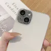 3D Diamond glitter Phone camera lens protector for iPhone 15 14 13 12 mini 11 pro max titanium alloy bling bling camera cover built-in tempered glass