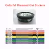 Vazio 3.5g colorido diamante corte ex￳tico cali lata pode ex￳tico com adesivos r￳tulos de 100 ml latas de prensa 73x23mm latas de selo manual