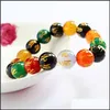 Beaded 3Win Colorf Gilded Mantra Natural Beads Bracelet Buddhist Jewelry Rosary Bracelets For Gifts Women/Men Drop Delivery 2022 Dhx2Z