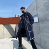 Männer Graben Mäntel Hip Hop Linie Männliche Mode Windjacke Frühling Herbst Mit Kapuze Mantel Männer Streetwear Lange Jacke